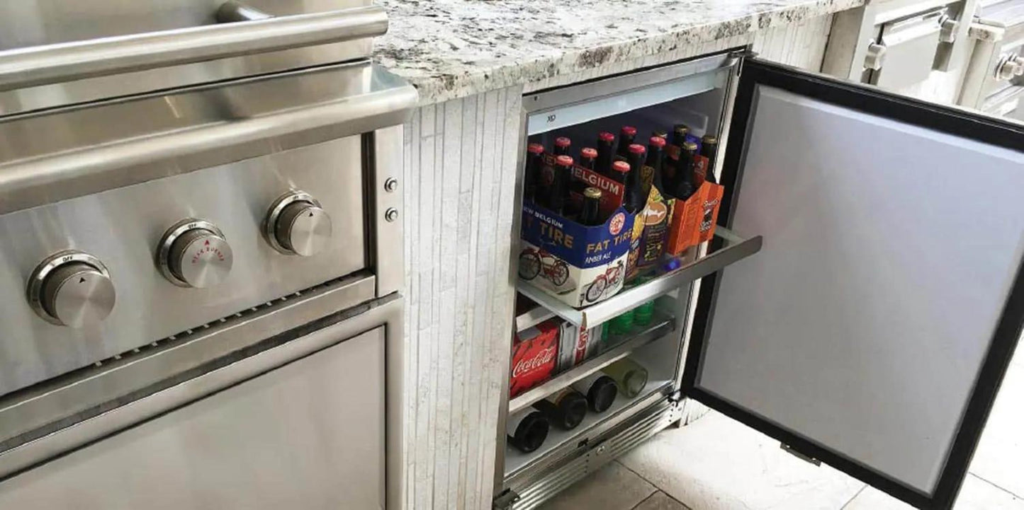 XO APPLIANCE XOU15ORSR Outdoor Refrigerator 15" Solid in Stainless Steel, Right Hinge in Stainless Steel - XOU15ORSR