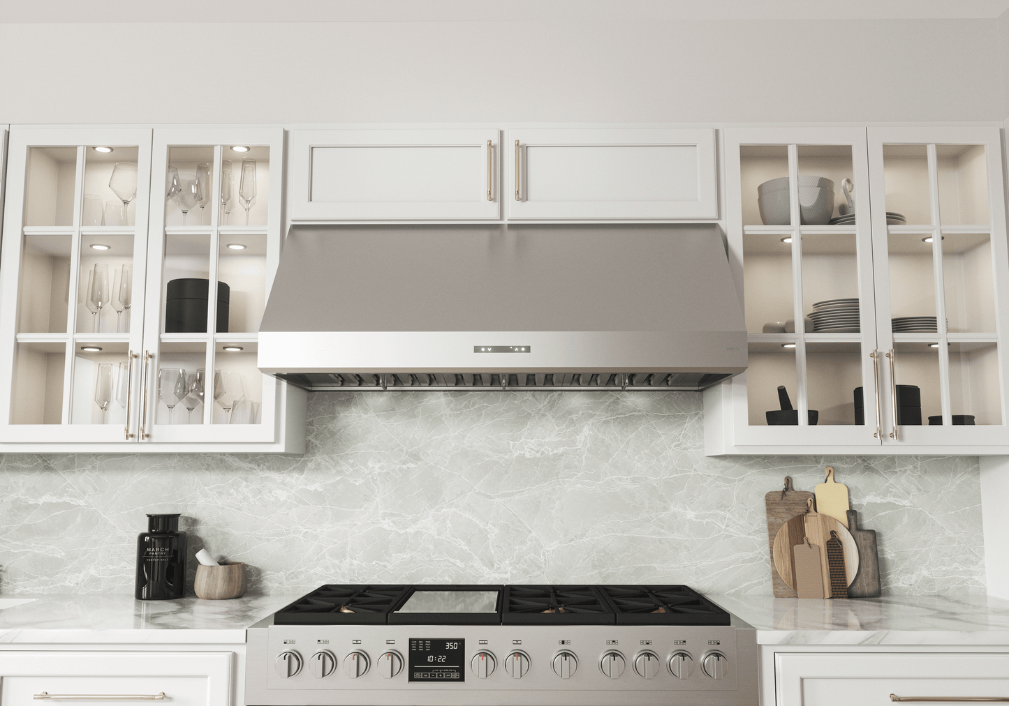 ZEPHYR Tidal II Connect 18in Wall, 36in, SS, LED, ACT Stainless - AK7436AS