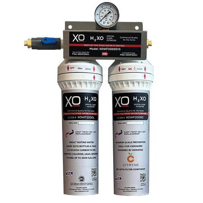 XO APPLIANCE XOWF2000SYS Dual Stage In-Line Drinking Water Filtration System - XOWF2000SYS