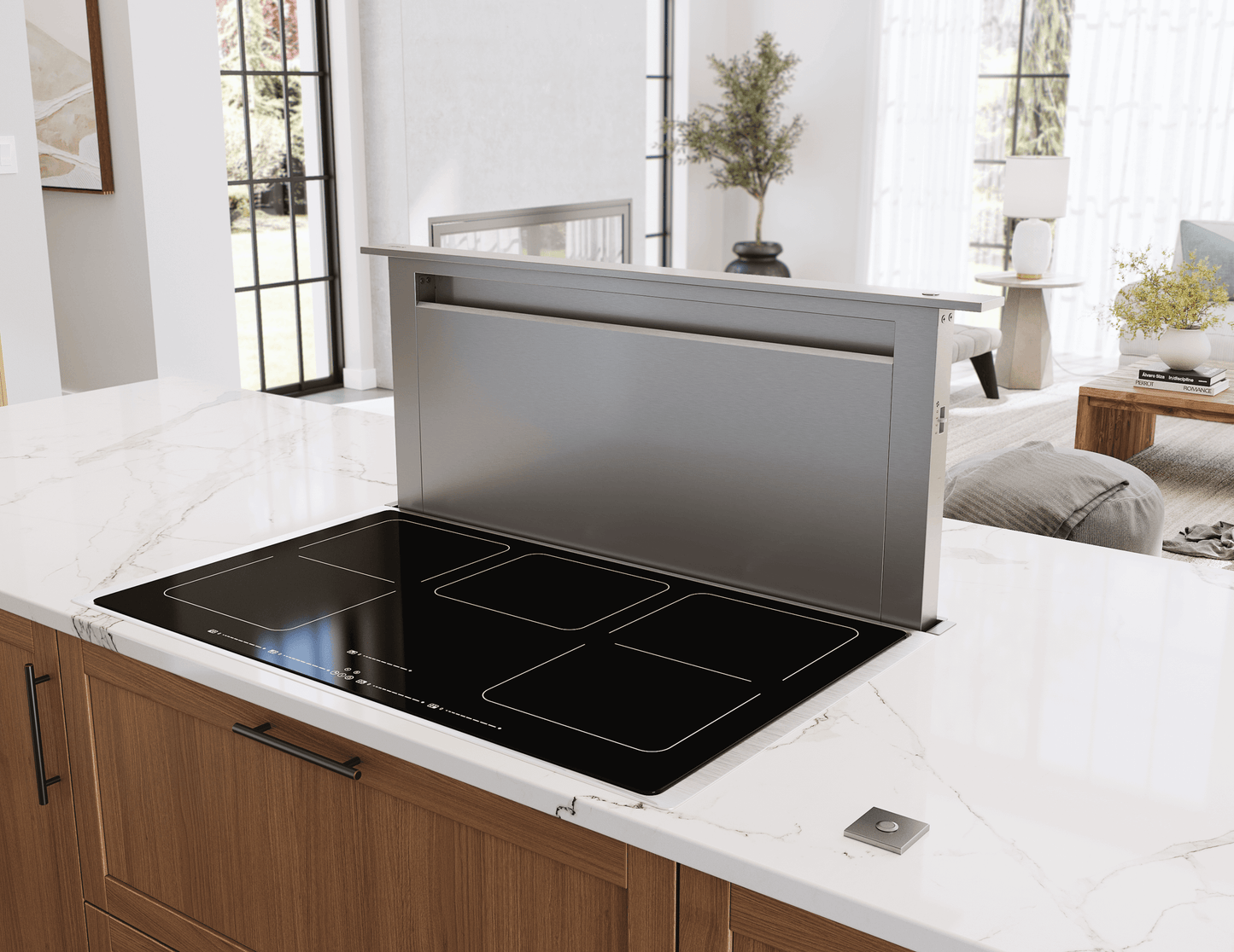 ZEPHYR Treviso Downactive, 14" rise, 30" Width, SS, 600 CFM in Stainless Steel  - ZTVE30AS