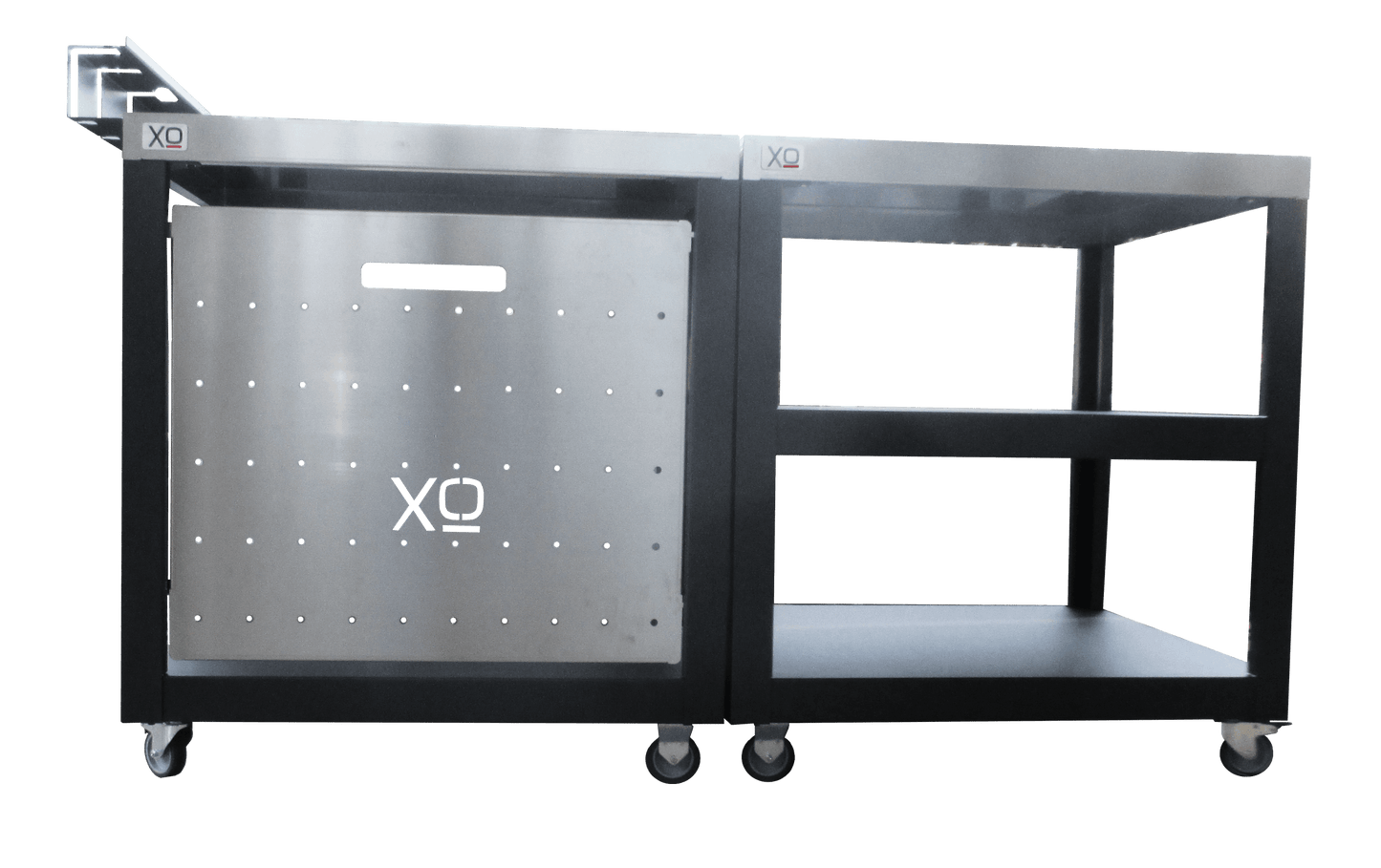 XO APPLIANCE XOPIZZA1PREP Prep Cart for XOPIZZA1 Black On Stainless - XOPIZZA1PREP