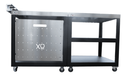 XO APPLIANCE XOPIZZA1PREP Prep Cart for XOPIZZA1 Black On Stainless - XOPIZZA1PREP