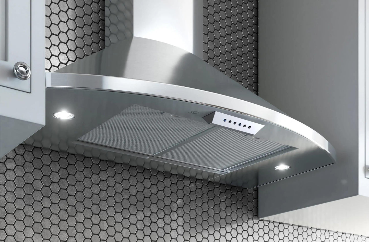 XO APPLIANCE XOS36SC 36" CCC 600/395 CFM Italian Made Wall Mount Chimney Range Hood in Stainless Steel - XOS36SC