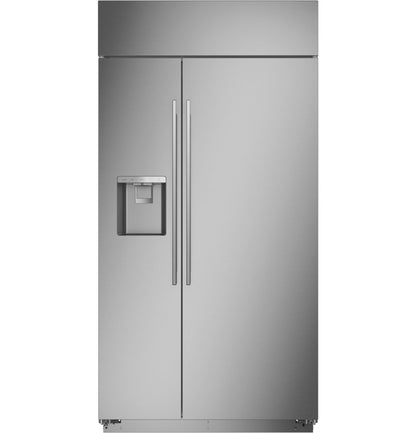 MONOGRAM Monogram 42" Built-In Side-by-Side Refrigerator with Dispenser in Stainless Steel - ZISS420DNSS