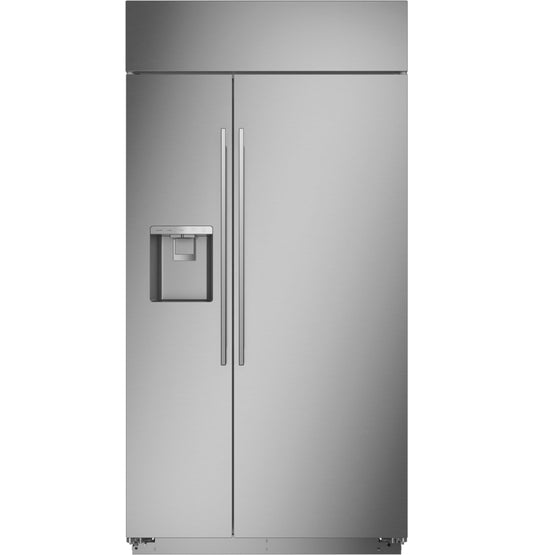 MONOGRAM Monogram 42" Built-In Side-by-Side Refrigerator with Dispenser in Stainless Steel - ZISS420DNSS