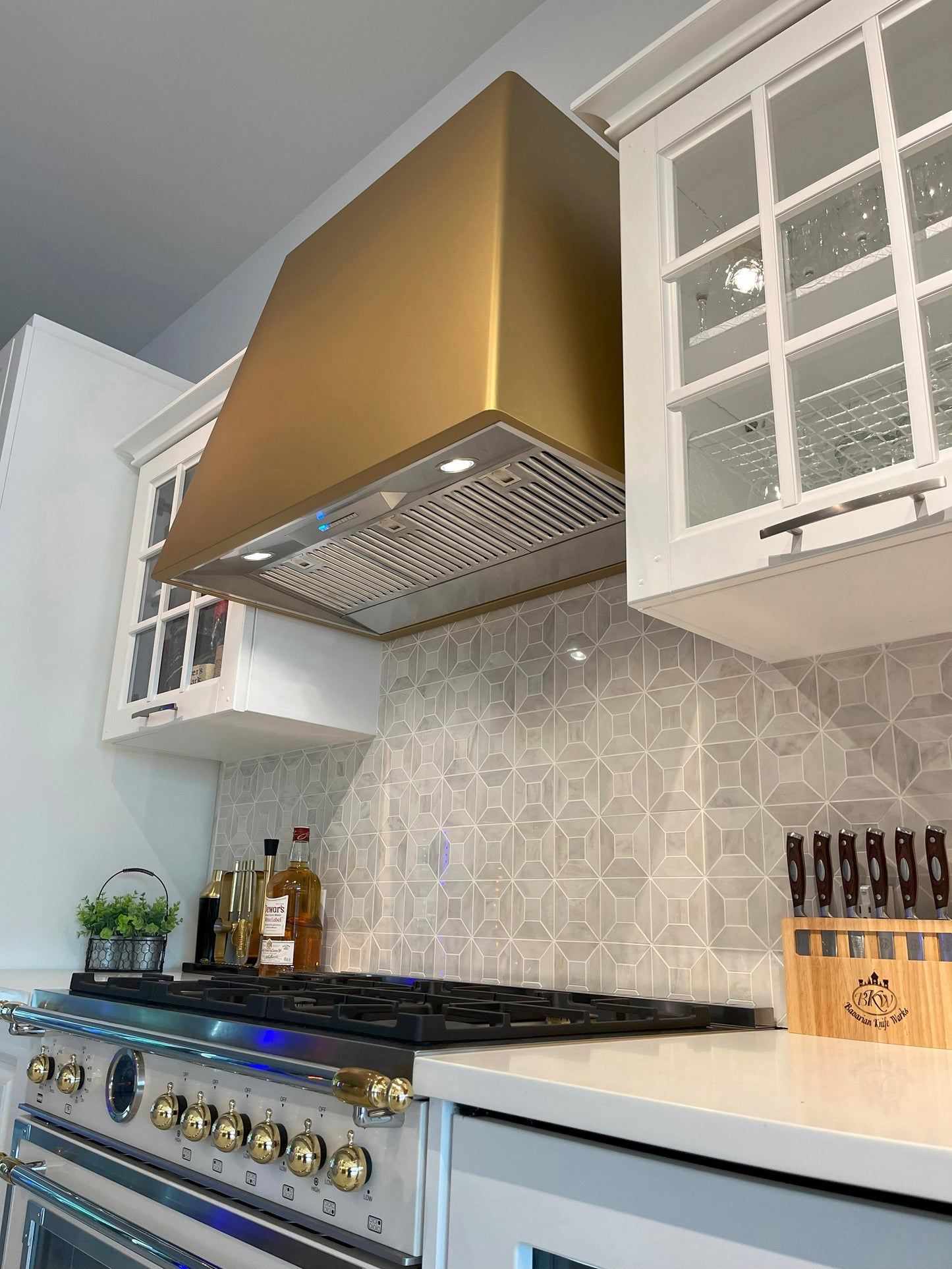 XO APPLIANCE XOVD148SG XO 48in Designer Hood Satin Gold - XOVD148SG