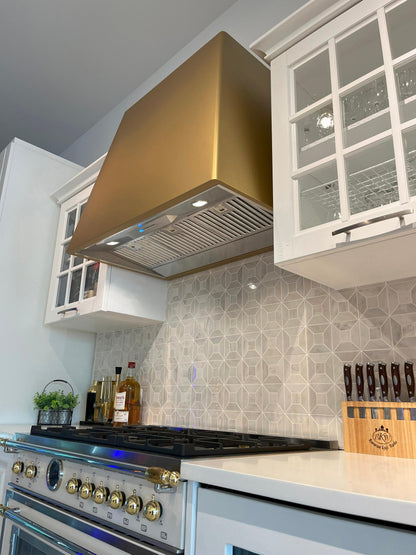 XO APPLIANCE XOVD136SG XO 36in Designer Hood Satin Gold - XOVD136SG