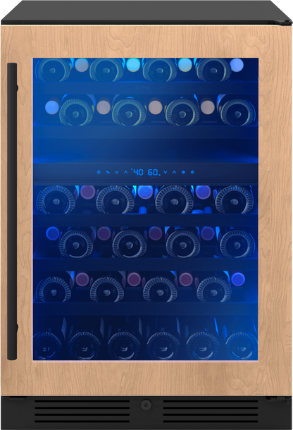 ZEPHYR Presrv Wine Cooler, 24in UC, Panel Ready+Gls, 2Z Custom Panel Ready - PRW24C02CPG