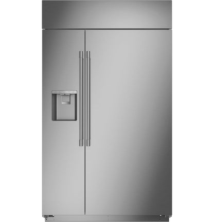 MONOGRAM Monogram 48" Built-In Side-by-Side Refrigerator with Dispenser in Stainless Steel - ZISS480DNSS