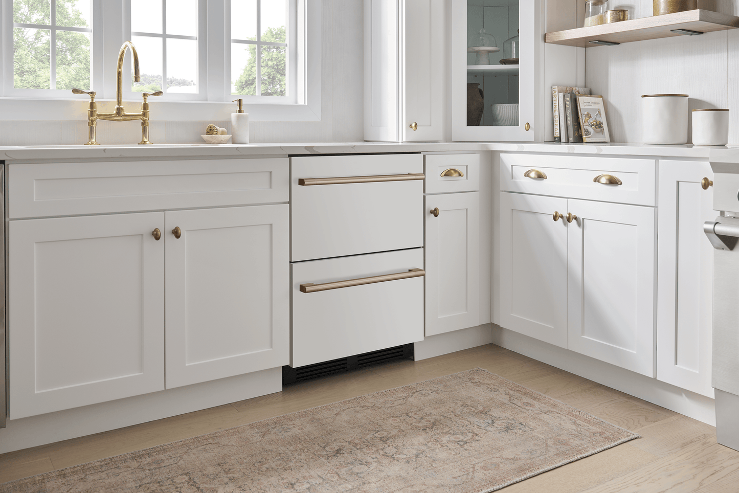 ZEPHYR Presrv Refrigerator Drawers, 24in Compact, Panel Ready, 2 Zone Custom Panel Ready - PRRD24C2AP