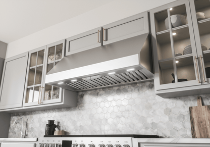 ZEPHYR Tempest II, 18in Wall, 54in, SS, LED, ACT in Stainless Steel - AK7554CS
