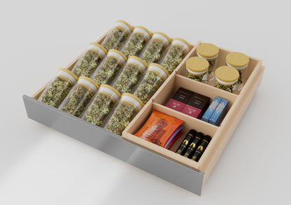 XO APPLIANCE XOU24WWGSR Wine and Weed 24" in Stainless Steel Glass, Right Hinge in Stainless Steel - XOU24WWGSR