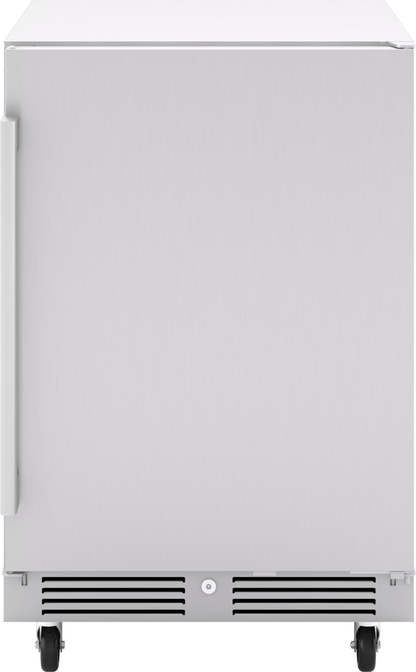 ZEPHYR Presrv Refrigerator, 24in Compact, Outdoor SS, Reversible, Lock, 1 Zone in Stainless Steel - PRR24C01ASOD