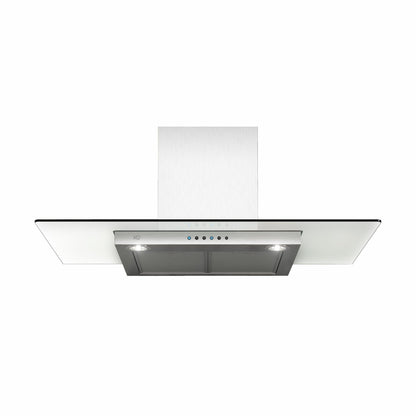 XO APPLIANCE XOQ36GC 36" CCC 600/395 CFM Wall Chimney Hood Stainless/Glass in Stainless Steel - XOQ36GC