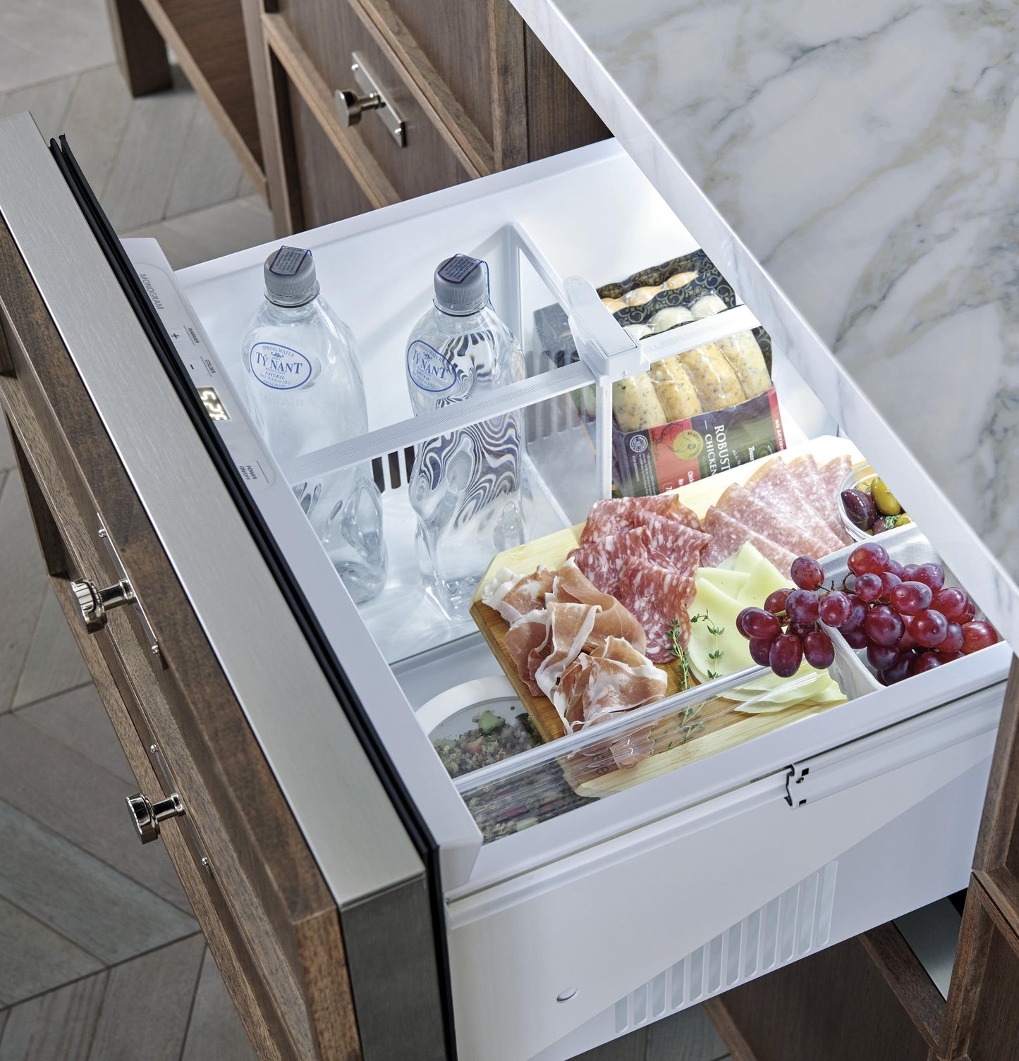 MONOGRAM Monogram 24" Panel-Ready Double-Drawer Refrigerator Custom Panel Ready - ZIDI240HII