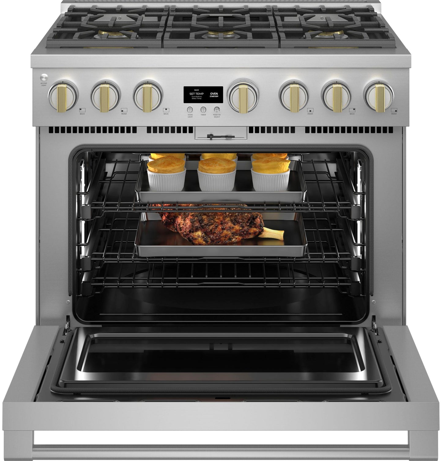 MONOGRAM Monogram 36" Dual-Fuel Professional Range with 6 Burners in Stainless Steel - ZDP366NTSS