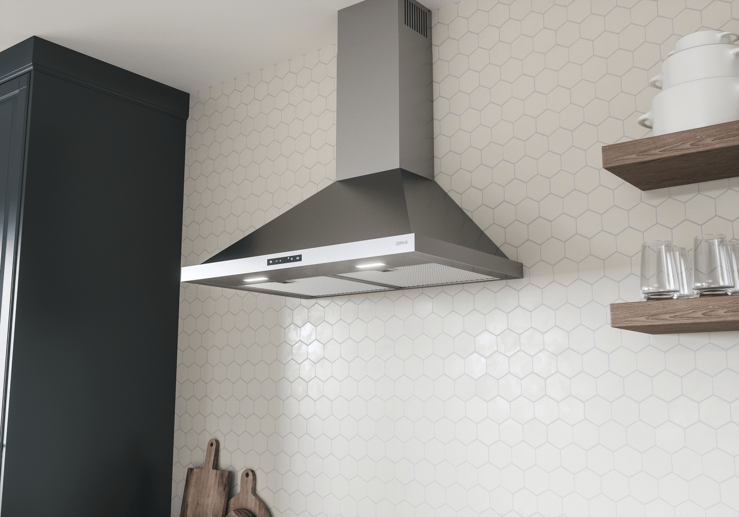 ZEPHYR Ombra, Wall, 30", SS, 600 CFM in Stainless Steel - ZOME30BS