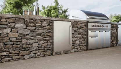 ZEPHYR Presrv Bev Outdoor Cooler, 24in UC, SS, Lock, 1Z in Stainless Steel - PRB24C01ASOD