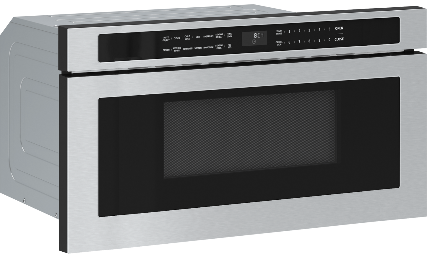 ZEPHYR Microwave Drawer, 30in, Built-In, SS, 1.2 cu. ft. in Stainless Steel - MWD3001AS