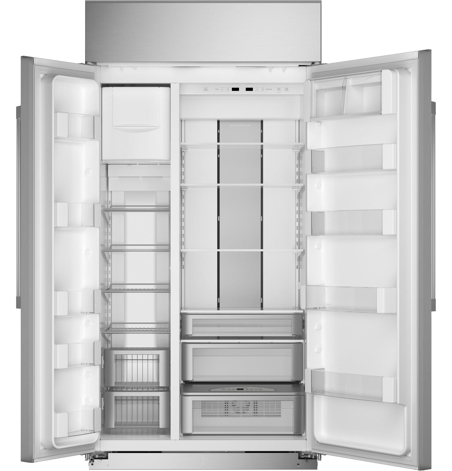 MONOGRAM Monogram 42" Built-In Side-by-Side Refrigerator in Stainless Steel - ZISS420NNSS