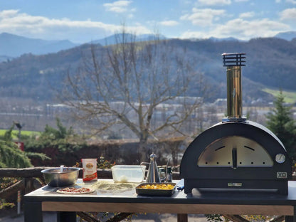 XO APPLIANCE XOPIZZA4HCAN 40" Hybrid Gas & Wood Oven Black - XOPIZZA4HCAN