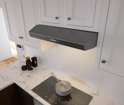 ZEPHYR Breeze II, Under Cabinet, 30", Black SS, LED Stainless - AK1200CBS