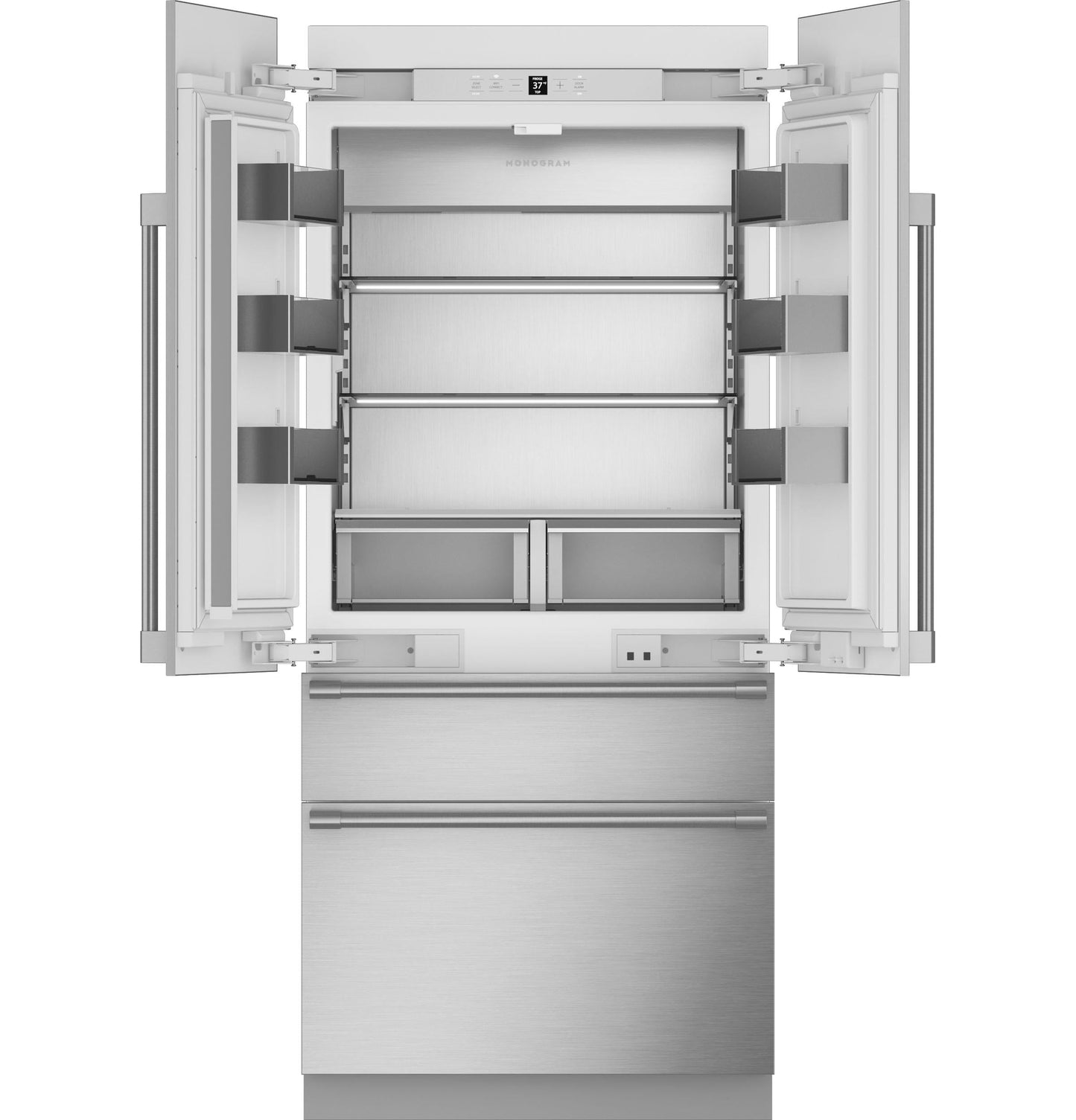 MONOGRAM Monogram 36" Panel-Ready Premium Integrated French-Door Refrigerator Custom Panel Ready - ZIP364IPVII