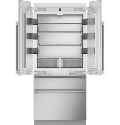 MONOGRAM Monogram 36" Panel-Ready Premium Integrated French-Door Refrigerator Custom Panel Ready - ZIP364IPVII