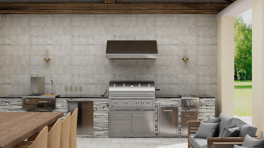 XO APPLIANCE XOGV48S Outdoor hood, 48"W, 33"D, 18"T, 1200CFM, LEDs, pro baffle filters in Stainless Steel - XOGV48S