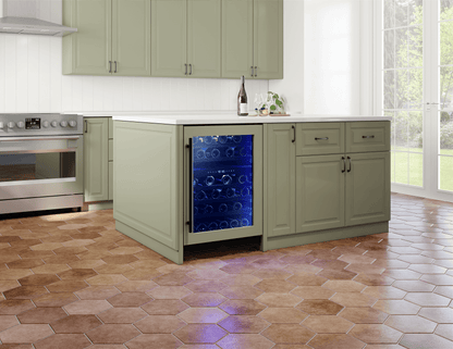 ZEPHYR Presrv Wine Cooler, 24in UC, Panel Ready+Gls, 2Z Custom Panel Ready - PRW24C02CPG