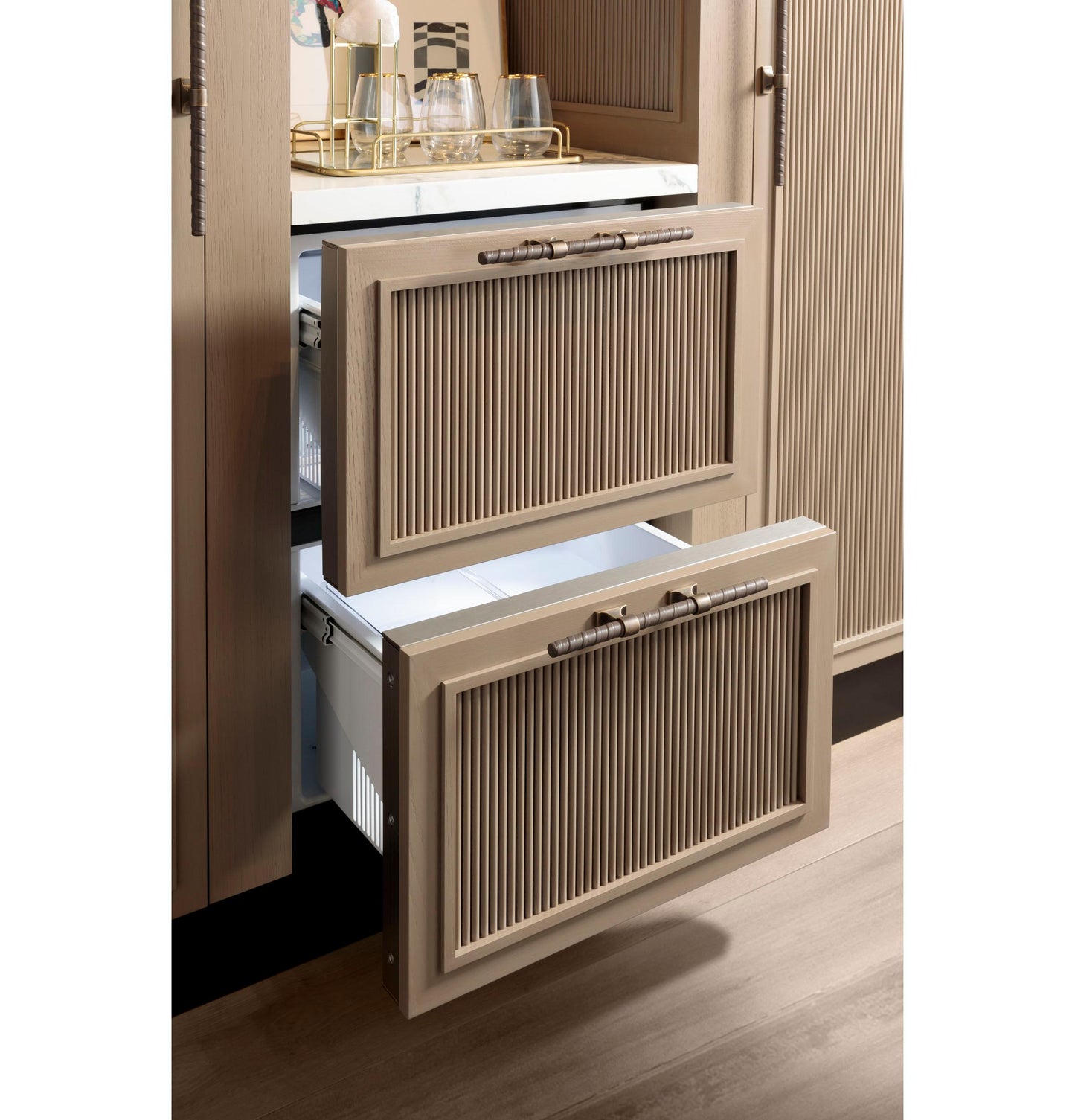 MONOGRAM Monogram 24" Panel-Ready Double-Drawer Refrigerator Custom Panel Ready - ZIDI240HII