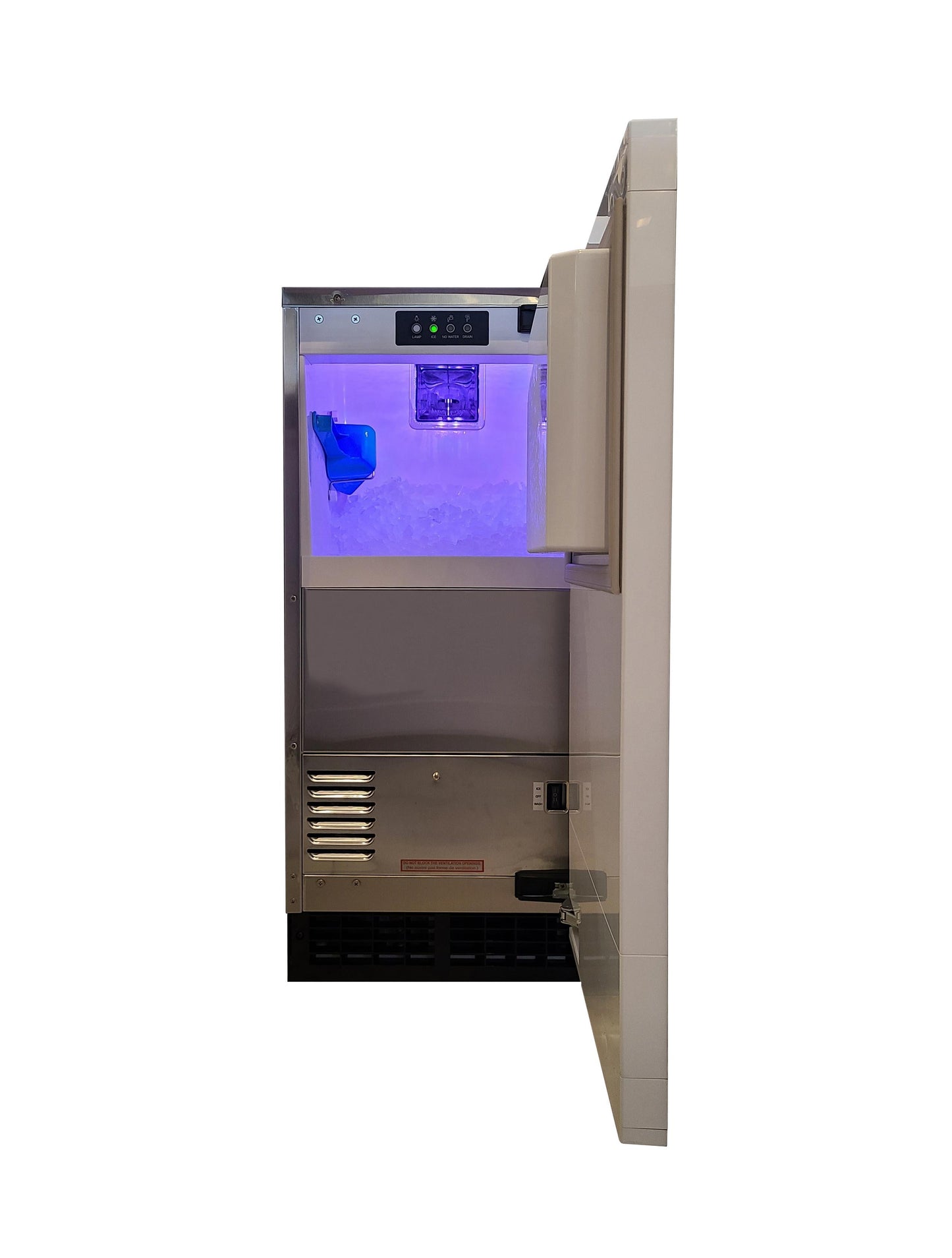 XO APPLIANCE XOUIM1585NO 15" Nugget Ice Maker Panel Ready Gravity Drain Custom Panel Ready - XOUIM1585NO