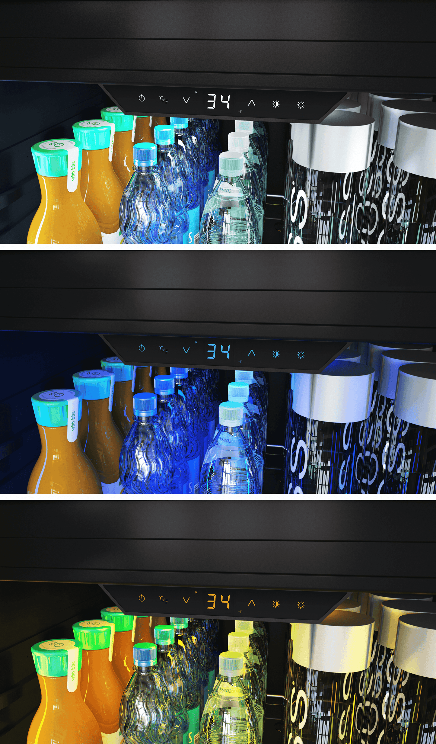 ZEPHYR Presrv Beverage Cooler, 24in Full Size, SS+Glass, Reversible Door, 1 Zone in Stainless Steel - PRB24F01BG