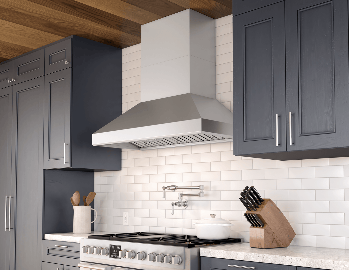 ZEPHYR Titan Wall, 48in, SS, PowerWave, 750 CFM w/ACT in Stainless Steel - AK7648BS