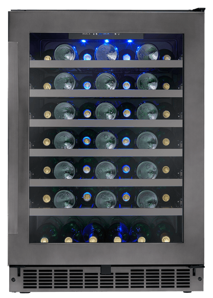 SILHOUETTE Silhouette Select - 24" Built-in Wine Cellar In Black in Stainless Steel - SSWC056D1BS