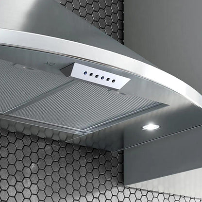 XO APPLIANCE XOS30SC 30" CCC 600/395 CFM Italian Made Wall Mount Chimney Range Hood in Stainless Steel - XOS30SC