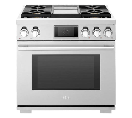 SIGNATURE KITCHEN SUITE SKSGR360GS 36-inch Gas Pro Range with 4 Burners and Griddle