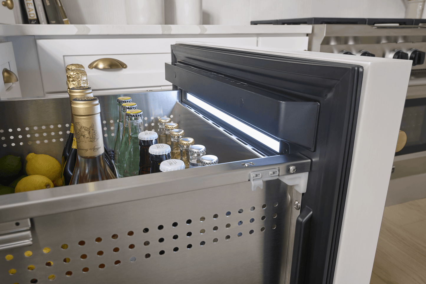 ZEPHYR Presrv Refrigerator Drawers, 24in Compact, Panel Ready, 2 Zone Custom Panel Ready - PRRD24C2AP
