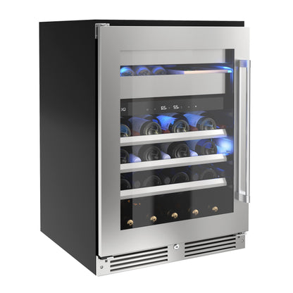 XO APPLIANCE XOU24WWGSR Wine and Weed 24" in Stainless Steel Glass, Right Hinge in Stainless Steel - XOU24WWGSR