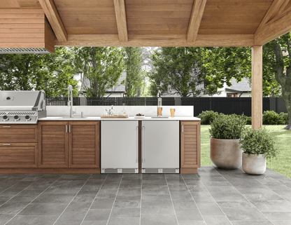 ZEPHYR Presrv Refrigerator, 24in Compact, Outdoor SS, Reversible, Lock, 1 Zone in Stainless Steel - PRR24C01ASOD