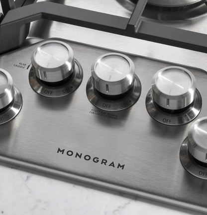 MONOGRAM Monogram 36" Deep-Recessed Gas Cooktop in Stainless Steel - ZGU36RSLSS