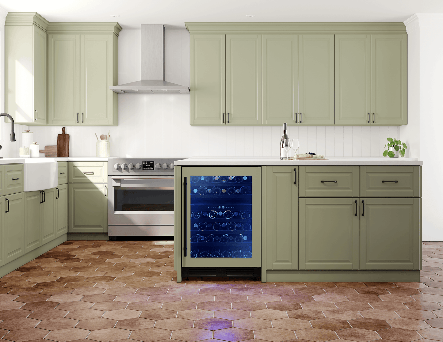 ZEPHYR Presrv Wine Cooler, 24in UC, Panel Ready+Gls, 2Z Custom Panel Ready - PRW24C02CPG