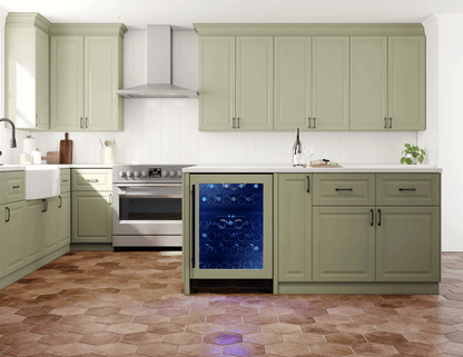 ZEPHYR Presrv Wine Cooler, 24in UC, Panel Ready+Gls, 2Z Custom Panel Ready - PRW24C02CPG
