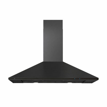 XO APPLIANCE XOB36BC 36" CCC 600/395 CFM Italian Made Wall Mount Chimney Range Hood Black - XOB36BC
