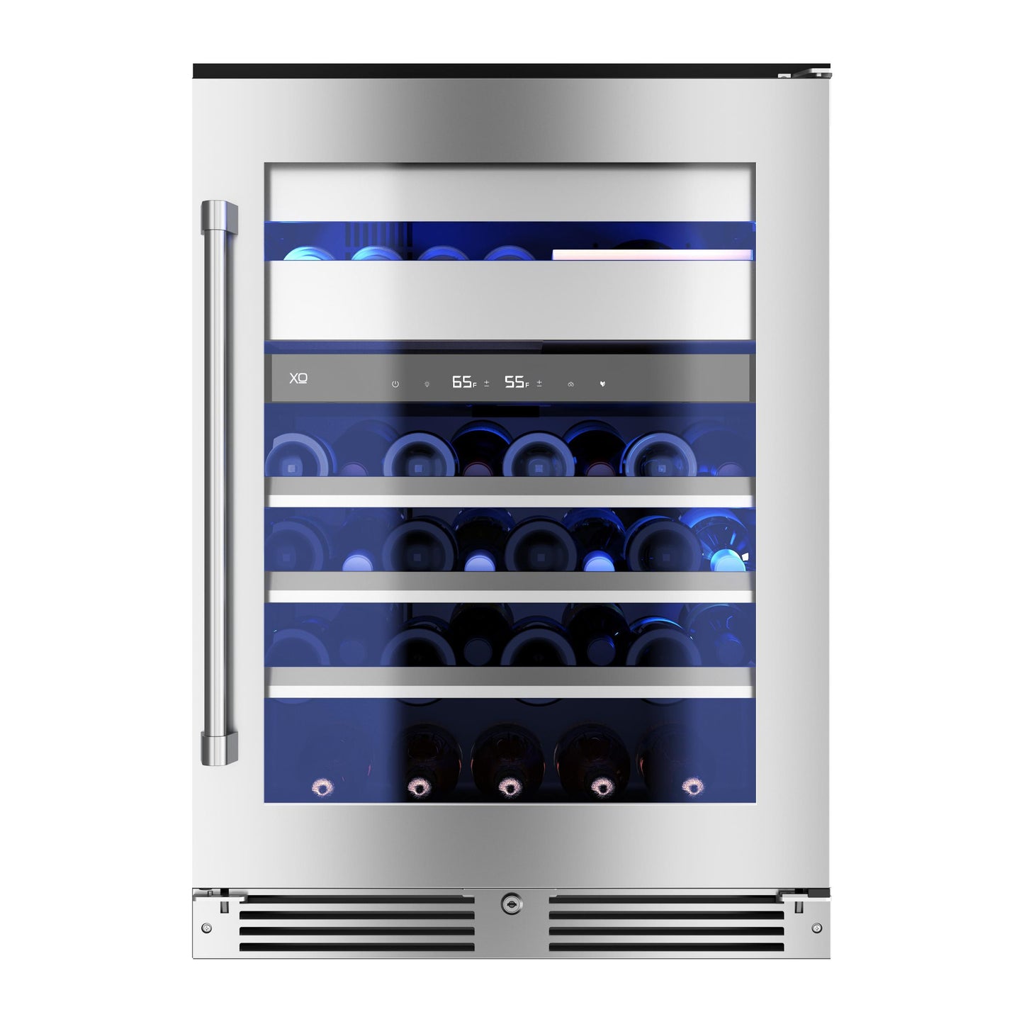 XO APPLIANCE XOU24WWGSR Wine and Weed 24" in Stainless Steel Glass, Right Hinge in Stainless Steel - XOU24WWGSR