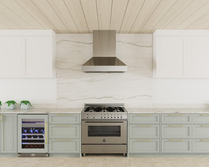 XO APPLIANCE XOVV248SC 48in Pro Wall Chimney Hood in Stainless Steel Straight Lip 600/395 CFM in Stainless Steel - XOVV248SC