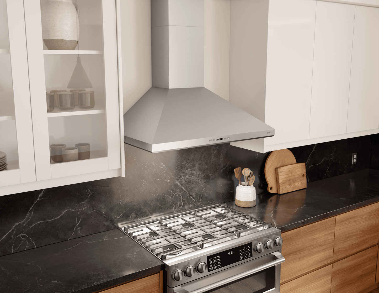 ZEPHYR Siena, Wall, 30", SS, LED, ACT in Stainless Steel - ZSIE30DS