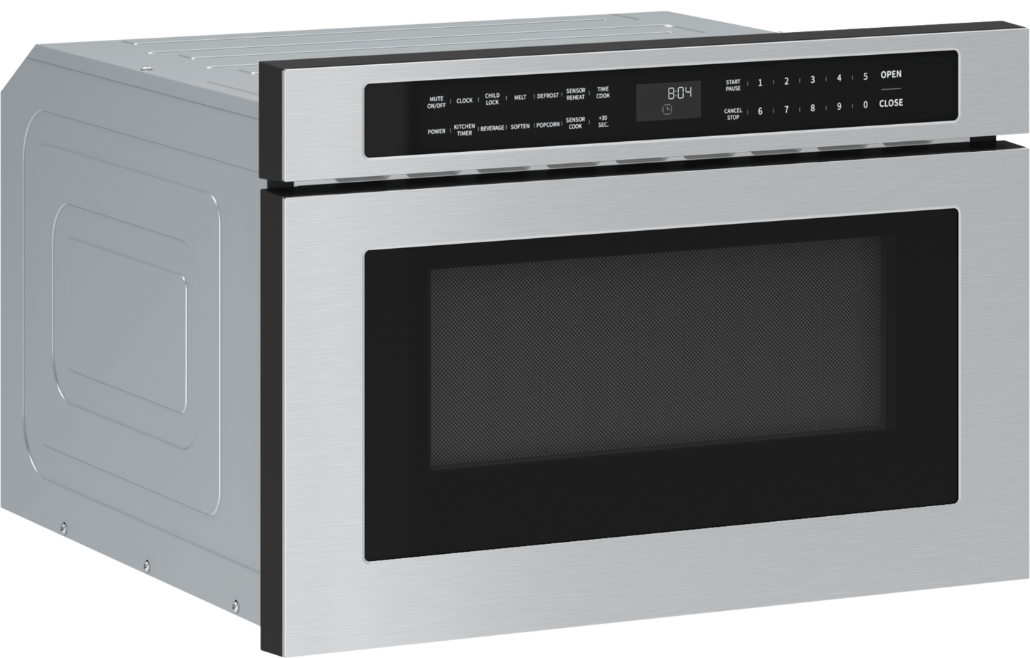 ZEPHYR Microwave Drawer, 24in, Built-In, SS, 1.2 cu. ft. in Stainless Steel - MWD2401AS