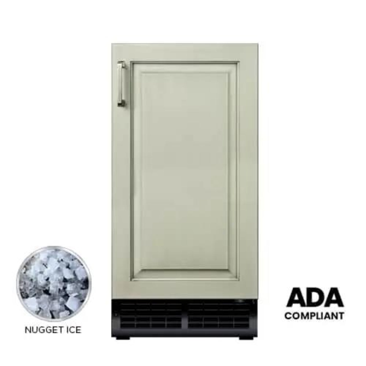 XO APPLIANCE XOUIM1585NOA 15" Nugget Ice Maker Panel Ready ADA Height Gravity Drain Custom Panel Ready - XOUIM1585NOA
