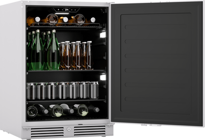 ZEPHYR Presrv Bev Outdoor Cooler, 24in UC, SS, Lock, 1Z in Stainless Steel - PRB24C01ASOD